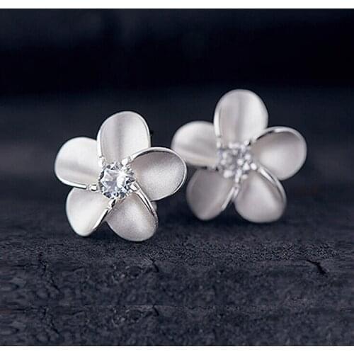Trendy Lady Jewelry 925 Sterling Silver Cubic Zircon Stone Sweet Girl Stylish Stud Earring Luxury Crystal Jewelry Nice
