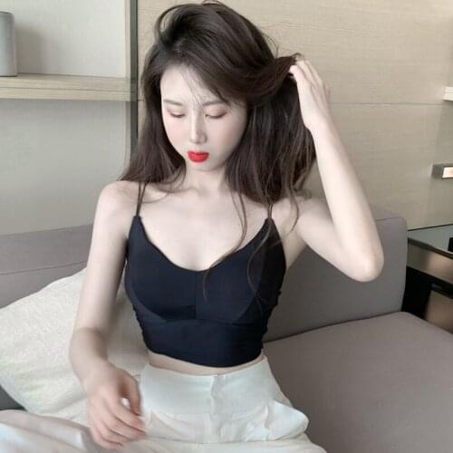 Women Sexy V Neck Tube Top Sexy Lingeries Female Bottom Bras Beauty Back Padde Wrapped Chest 2021