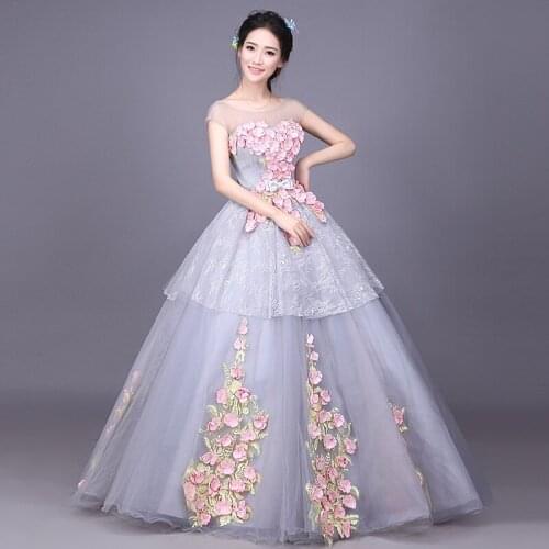 Beauty Emily Real Photo Charming Sleeveless Evening Dress Long Formal Party Dress Floral Print Ball Gown Robe De Soiree Longue