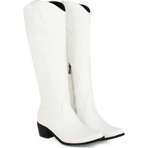 2021 Plus Size Design Down Booties Female Fashion Motorcycle Winter Women Highs Boots Pu Leather Booty Womens High Heel Shoes