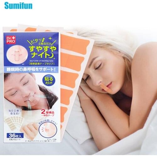 36pcs Anti Snore Nasal Patch Nasal Dilators Apnea Aid Device Better Breathing Nose Clip Nose Breath Apparatus Improve Sleeping