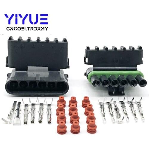 5 Set 6 Pin 12010975 12015799 Female Male Weather Pack Electrical Wire 2.5 Connector Plug Sealed Wiring Automobile Connectors