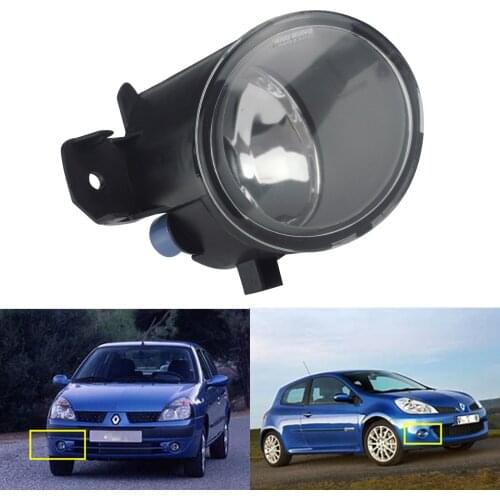 ANGRONG 1x Fog Light Lamp Right O/S No Bulb For Renault Clio Espace Master Modus Vel Satis