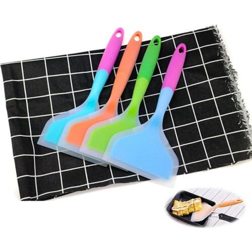 Non-stick Scraper 1Pcs Silicone Cooking Utensils Pizza Shovel Wide Meat Egg Turners Food Spatula Kitchen tool