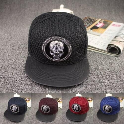 Skull head baseball cap for man snapback hat gorras brand adjustable hat hiphop casual mesh muse casquette icon bone