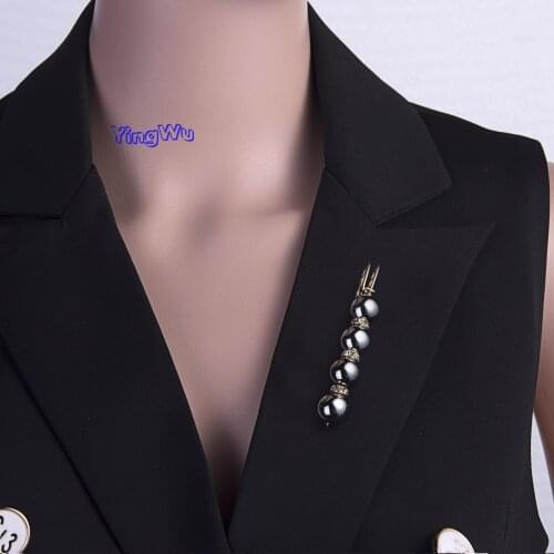 Big Beads Pearl Brooch Pin Dress Rhinestone Decoration Buckle Pin Jewelry Brooches For Men Women