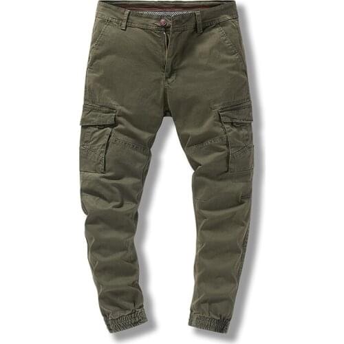 Mens Cargo Pants Elastic Multiple Pocket Breathable Casual Male Trousers Classic Outdoor 29-38 Size Pants Men