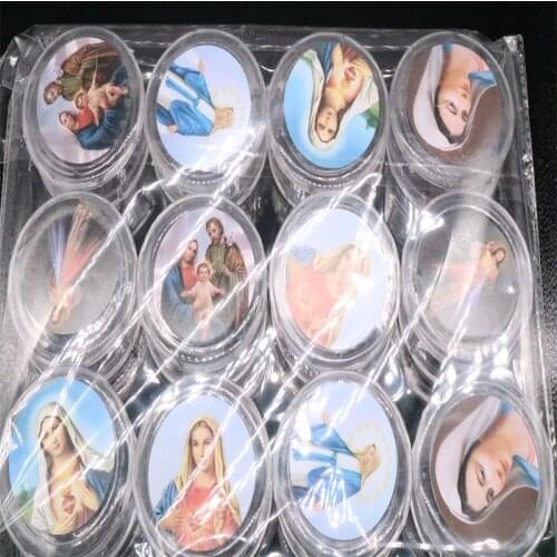 100PCS classic Christian plastic rosary box. Christ prayer rosary necklace box. Random pictures