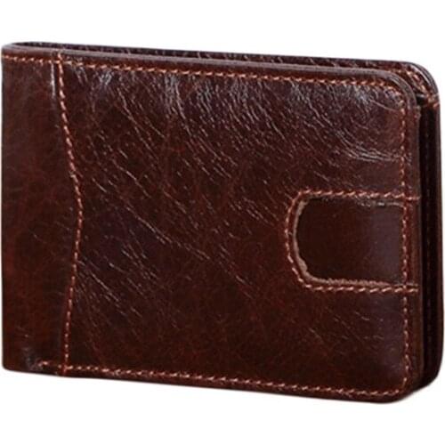 Business Genuine Leather Men Wallet Slim High Quality Luxury Card Holder Photo Case Coin Purse Credit ID Card Storage