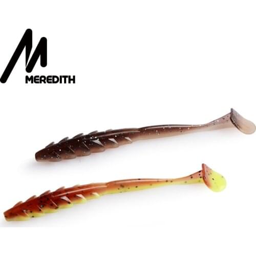 Meredith Artificial Tube Soft Crazy Shiner Baits 8cm 12pcs Silicone Jerkbait Freshwater Fishing Lures Bass Worm Free shipping