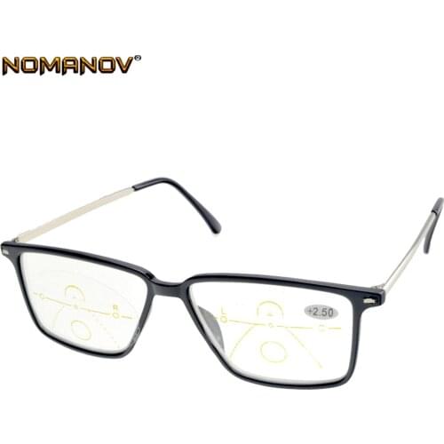 2019 New Arrival Lentes De Lectura Progressive Multifocal Reading Glasses Full-rim Frame See Near And Far Top 0 Add +0.75to +4