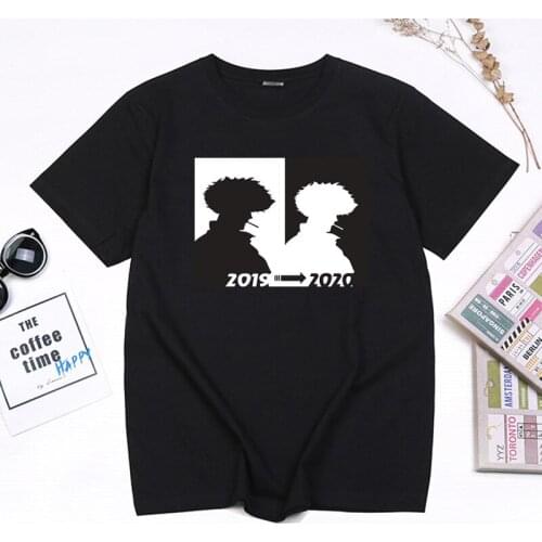 90s Classic Anime Cowboy Bebop T-shirt for Men Otaku Fashion Cool Spike Spiegel Graphic Clothes Loose Harajuku Style Gift Tops