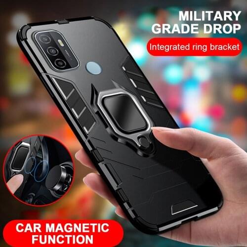 Shockproof Magnetic Flip Phone Case For Oppo A53 A53s 2020 Metal Hard Back Covers For Opp Realme 7 Pro V5 C15 C11 Realmi 7 Armor