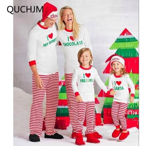 Family Matching Clothes New Year Family Sets 2019 Family Christmas Pajamas Matching Mother Daughter Clothes Father Son Mon girl