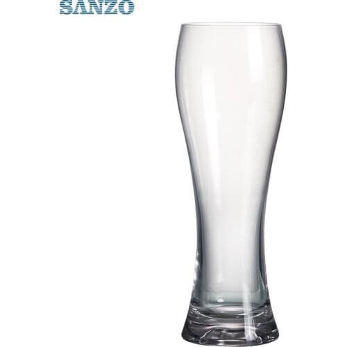 2 Pack Glass beer mug straight waist large beer juice cup fashion durable single layer solid color cylindrical glass 600008