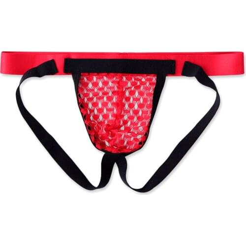 Sexy Mens Mesh Jock Strap Tight Belt Erotic Men Thong Underwear Open Back Breathable Homme Slip String Homens