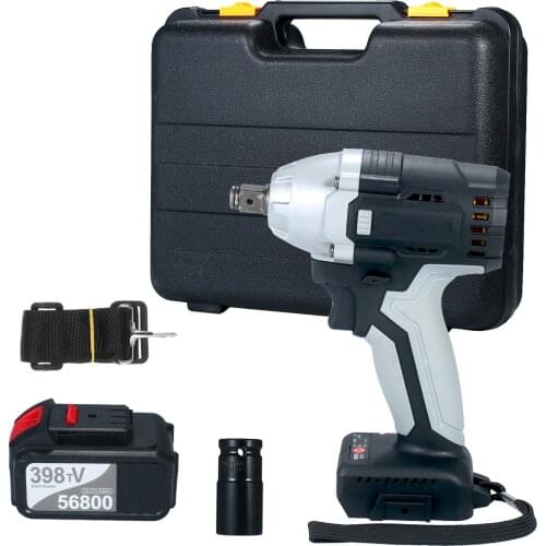 Brushless Impact Wrench with 1/2in Chuck 980 Torque 4.0A Battery Cordless Electric Impact Wrench with Driver Impact Sockets