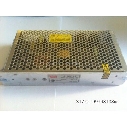 Input 100-240VAC Output 24VDC 5A 100W Regulated Switching Power Supply