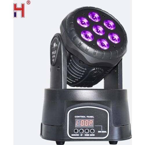 Moving Head Led Wash Stage Light 7X12W Rgbw Led Stage Light Professional Beam Party Lights Dmx512 Control Dj Disco Led Light