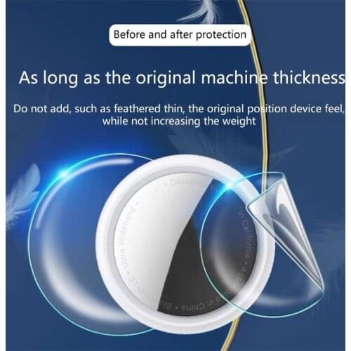77HA 10Pcs Screen Protector For AirTags Tracker Soft Clear Protective Film on for not glass