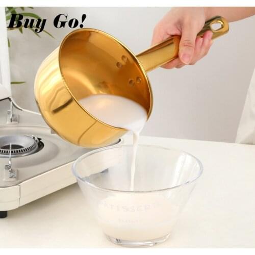 1/2PCS Multi-Purpose Stainless Steel Gold Water Scoop Spoon Long Handle Tableware Kitchenware Bathroom Water Washing Ladle