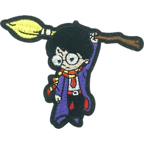 1 pcs Magic Academy Iron on Patches Appliques for Jackets Stickers Diy Anime Sew on Patch for Clothing Embroidered Badge