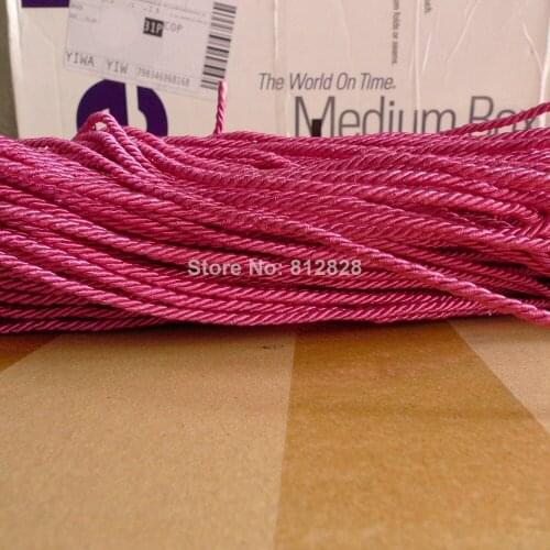100 Meters 3mm Hot Pink Color Decorative Polyester Twisted Rope 17 Colors Available