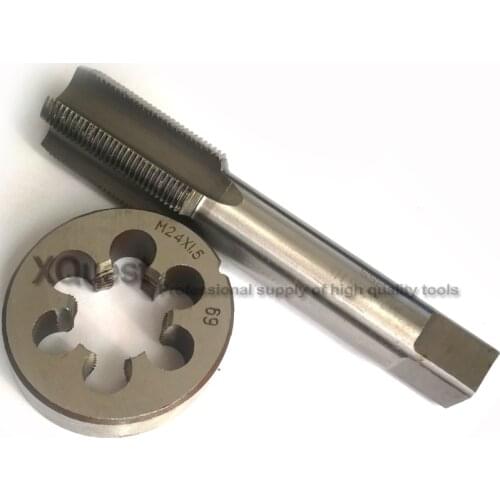 2pcs Metric Screw Tap and Die set M21 M22 M23 M24 Machine thread cutting round dies plug taps M21X1.5 M21X1 M22X2.5 M23X1 M24X2