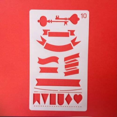 3PCS/lot Creative Plastic Stencils Journal/Notebook/Diary/Scrapbook Hollow DIY School Stationery Office Supplies