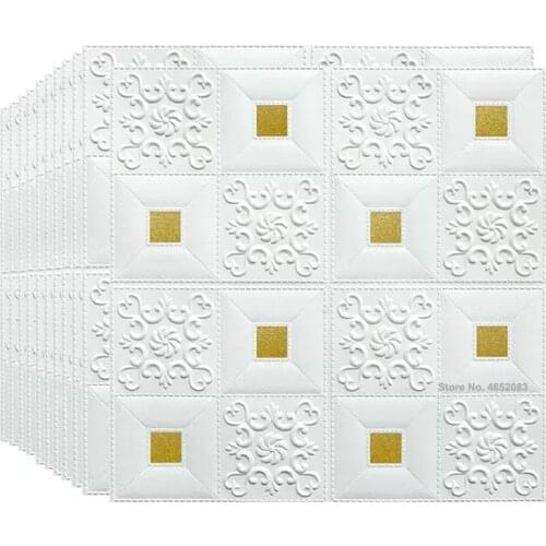 3D Ceiling Brick Wall Stickers DIY Self Adhensive Living Room Decor Waterproof Wall Covering Wallpaper For Roof TV Background