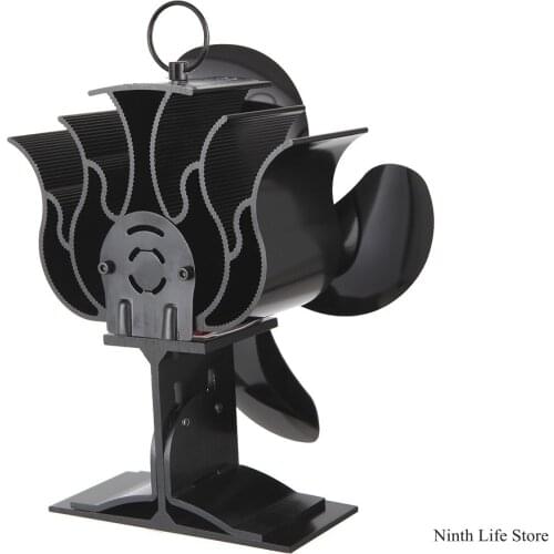 4 Blades Fireplace Fan Eco Friendly Heat Powered Stove Fan for Wood Log Burner Fireplace Quiet Fan Efficient Heat Distribution
