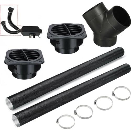 60/75mm Car Auto Heater T Y Pipe Duct Warm Air Outlet For Webasto Eberspacher Propex Parking Diesel Heater