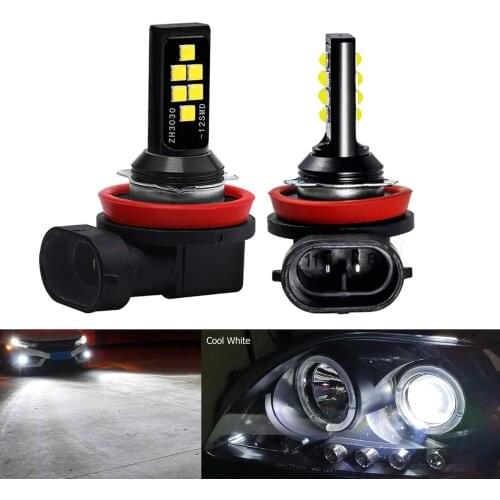 2x H1 H3 H4 H7 H11 H8 9005 9006 Car LED Fog lights Signal Lamp Driving Bulbs 3030 12SMD HB3 HB4 Canbus White Light Accessories