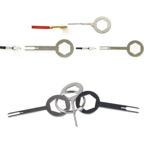 DWCX 3Pcs Car Terminal Removal Tool Wiring Connector Pin Release Extractor Puller for VW Golf Honda Chevrolet Kia Peugeot Ford