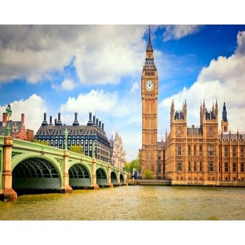 GATYZTORY Frame England Big Ben Diy Painting By Number Acrylic Picture Modern Wall Art Hand Painted Oil Painting For Home