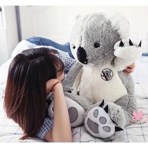 80cm Height Giant Hung Big Australia Koala Cotton Plush Soft Toy Stuffed Animal Cute pretty doll birthday christmas gift for kid