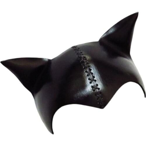 Cat Girl Cosplay Masquerade Halloween Headwear Cat Ears Girls Childrens Props Cowhide Leather School Party Fancy Headgear