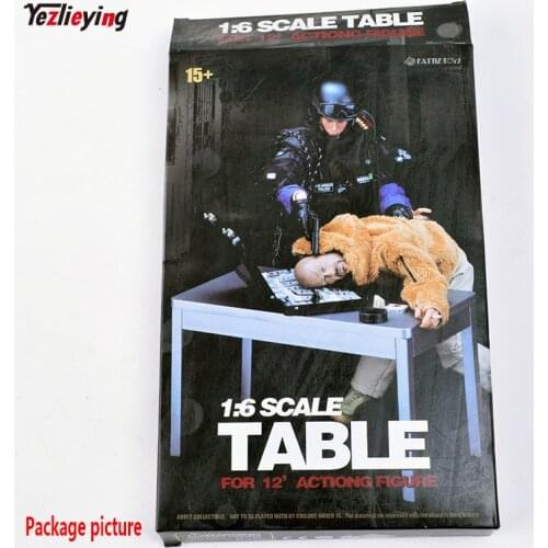 1/6 Scale Scene Accessories Desk Table Folded Paint Square Metal Model Miniature Furniture House for 12'' Phicen Action Figure