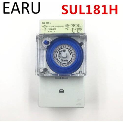 Free Shipping High Quality SUL181H Mechanical Timer 110V-220V 24hours Daily 1min~168h Mechanical Time Switch Relay Din Rail Hot