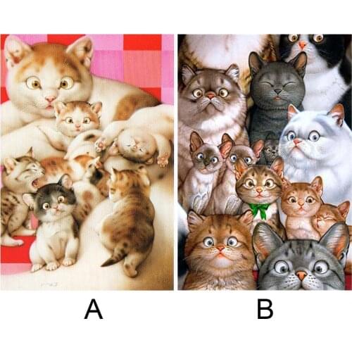 Cute Baby Cat 5D DIY Diamond Painting Cross Stitch Diamond Embroidery Europe Home Decoration Full Square Drill Animal Series