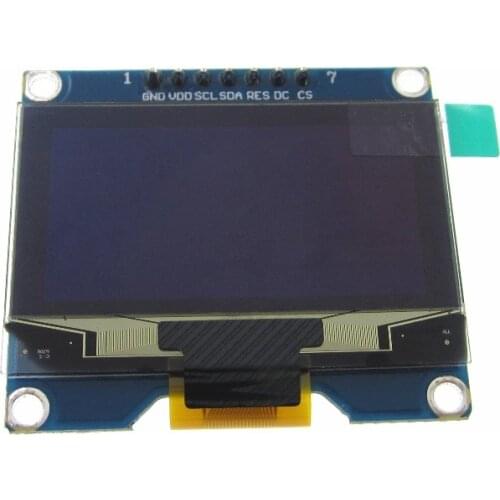 1pcs Wholesale 1.54 inch 7PIN White OLED Screen Module SSD1309 Drive IC Compatible for SSD1306 IIC / SPI Interface 128*64