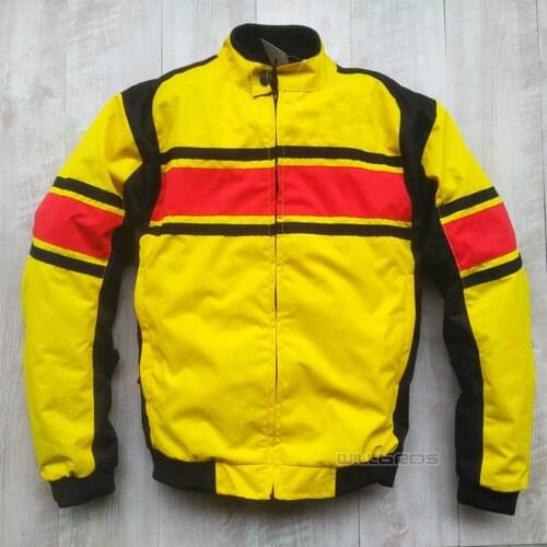 Motorcycle Winter Jacket For Yamaha Scooter Street Moto Keep Warm Windproof Black Yellow Jackets With Protector Mens