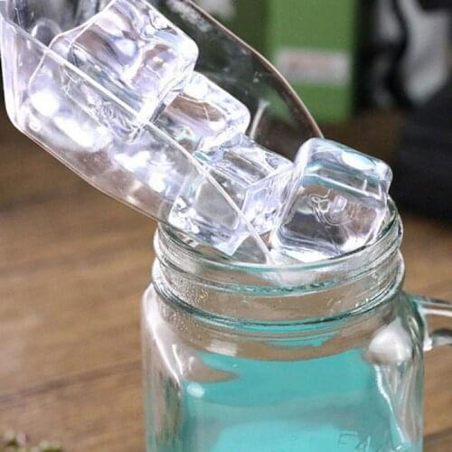 3pcs Set Multifunctional Plastic Transparent Ice Shovel Sweet Favor Candy Bar Ice Cream Buffet Favor Spoons Home Kitchen Gadgets