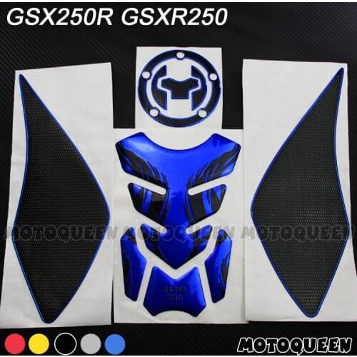 Motorcycle Tank Pad Protector Stickers Decals Gas Fuel Knee Grip Traction Side for SUZUKI GSXR 250 GSX250R GSXR250
