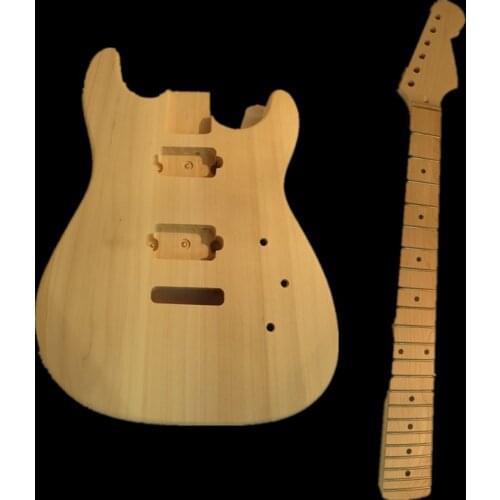 Unfinished electric guitar including guitar neck and guitar body set #109