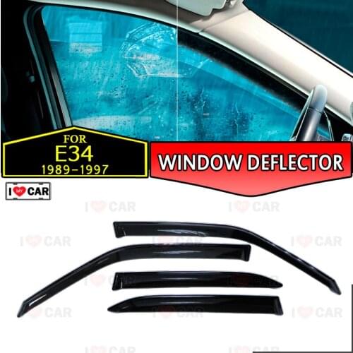 Window deflector for BMW 5er E34 sedan 1989-1997 car window deflector wind guard vent sun rain visor cover car styling decor