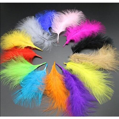 Wholesale 4-6" 10-15CM Turkey Feathers for Crafts Marabou Feather for Jewelry Making Wedding Decoration Natural Plumes Plumas