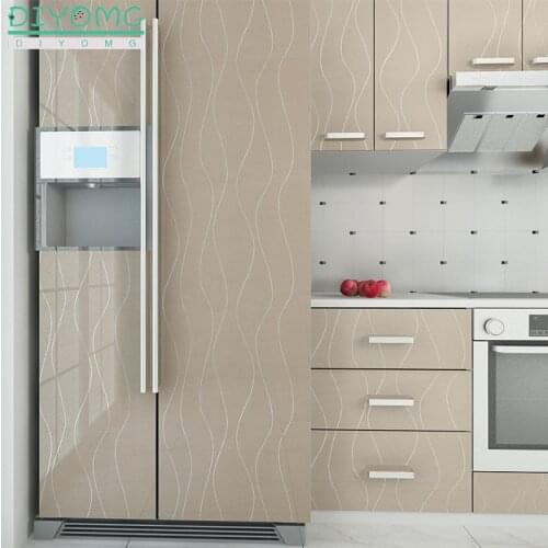 Thick Furniture Cabinet Self adhesive Film Sticker Gold Paint Stripe Wallpaper Silver Line PVC Waterproof Wardrobe Contact Paper