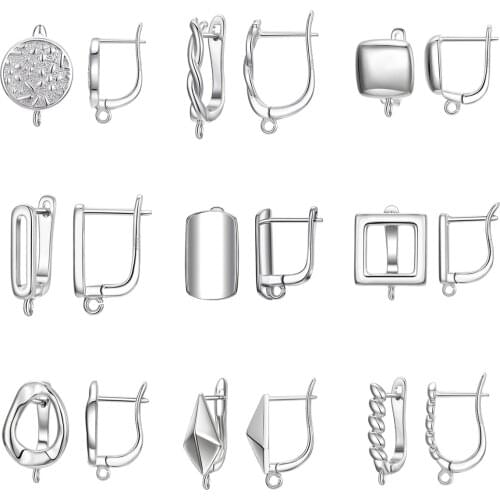 Real 100% 925 Sterling Silver Findings Earrings Leverback Earwire Fittings Components Accessories Handmade Supplies