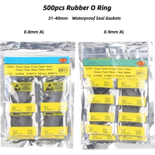 500pcs 31-40mm Rubber O Ring Watch Back Case Cover Waterproof Seal Gaskets Washers Watch Repair Tool For Watchmaker 0.8/0.9mm